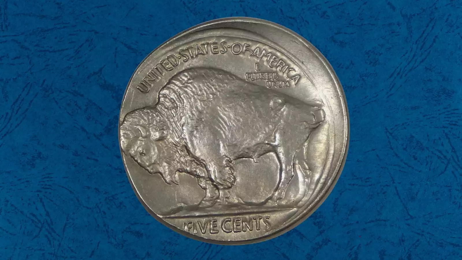 1929 Buffalo Nickel off-center strike error showing a visible blank planchet at the rim with the date still legible